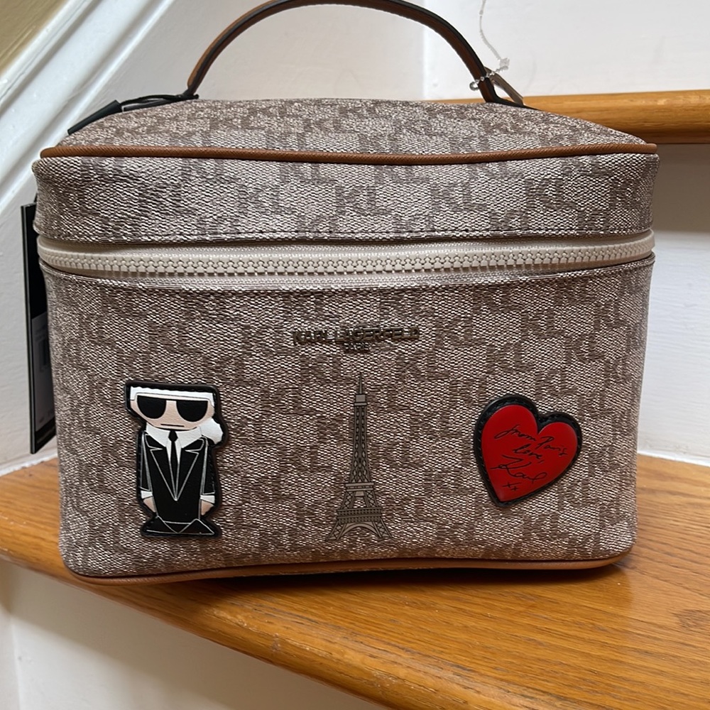 Karl Largrfeld Zip Around Makeup Bag NWT/ Cosmetic Bag